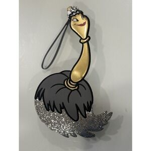 Disney Beauty & Beast Plumette Fifi Feather Duster Wristlet Purse Glitter NWOT